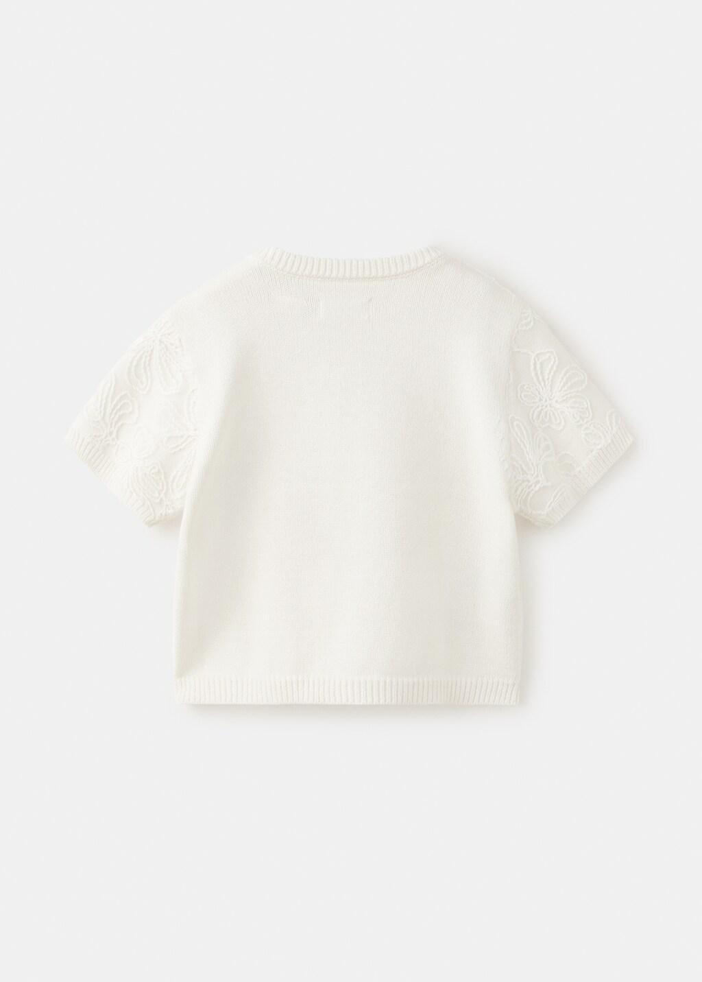 White Embroidered Knit Cardigan, Baby Girls, Natural White, medium