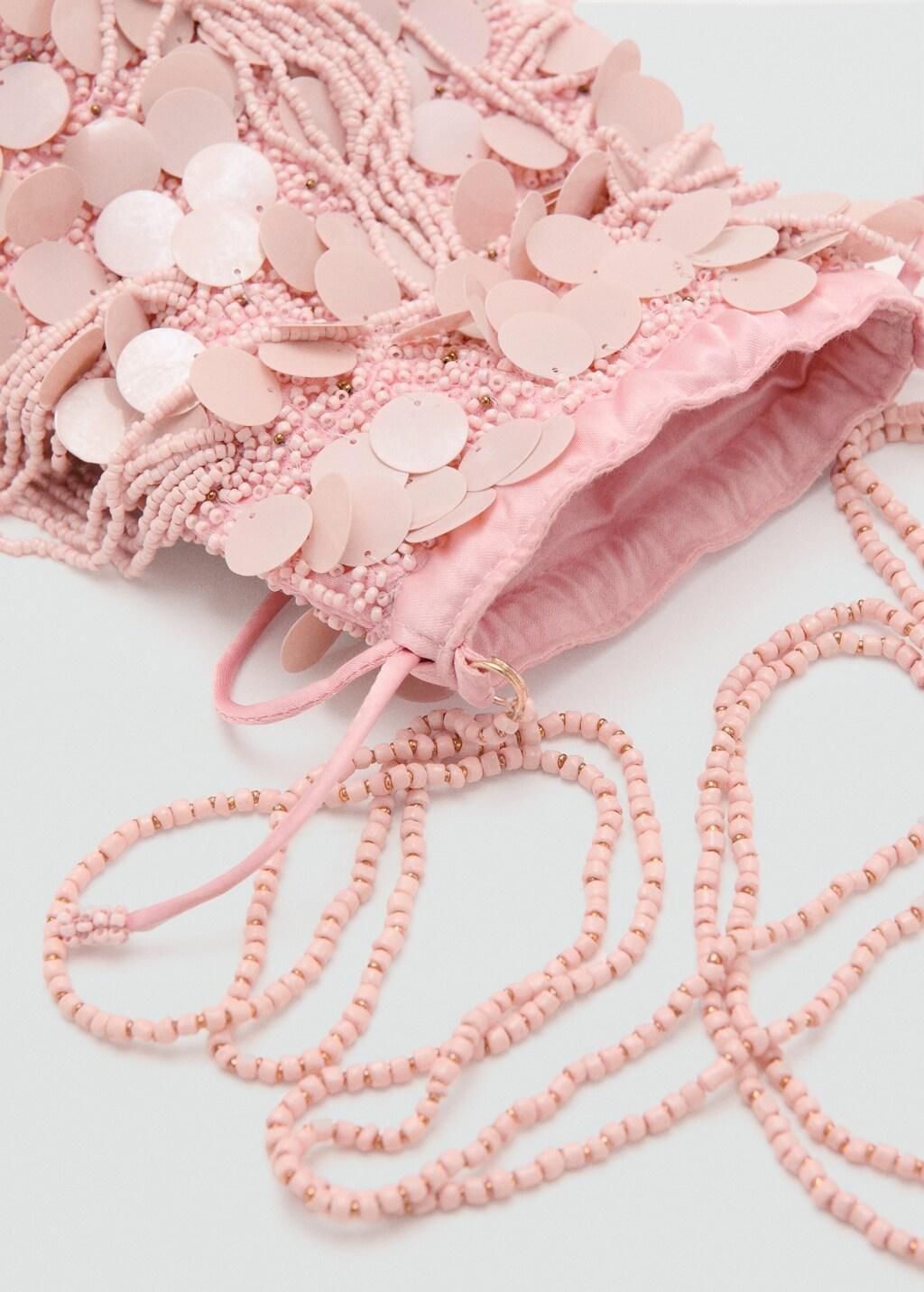 Pink Lt Pastel Beaded Mini Bag, Kids Girl, Light-Pastel Pink, large image number 2