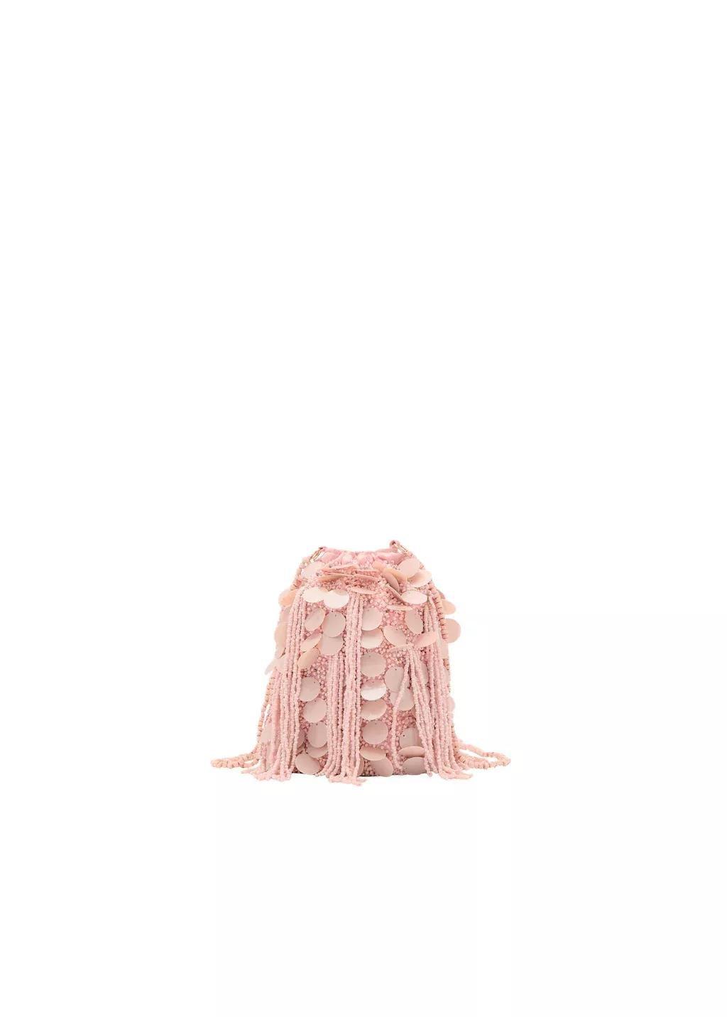 Pink Lt Pastel Beaded Mini Bag, Kids Girl, Light-Pastel Pink, large image number 4