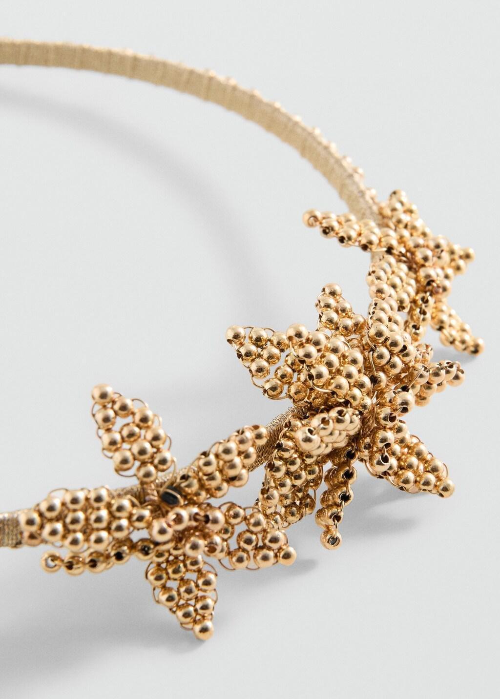 Gold Flower Hairband, Kids Girl, Gold, large image number 0