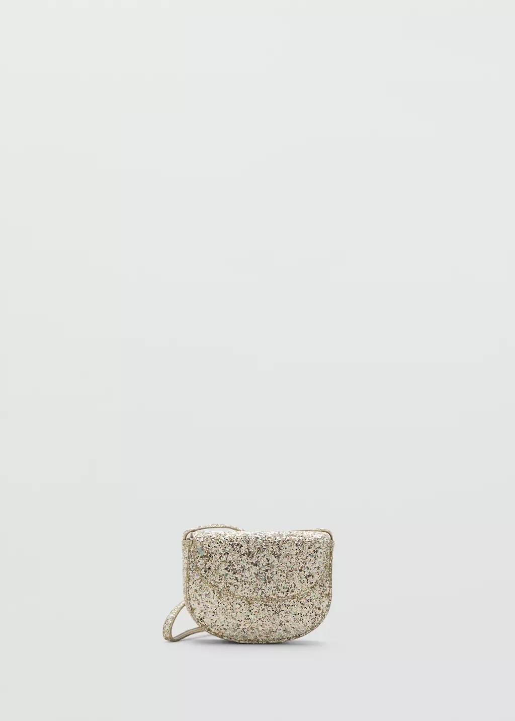 Gold Glitter Flap Handbag, Kids Girl, Gold, large image number 3