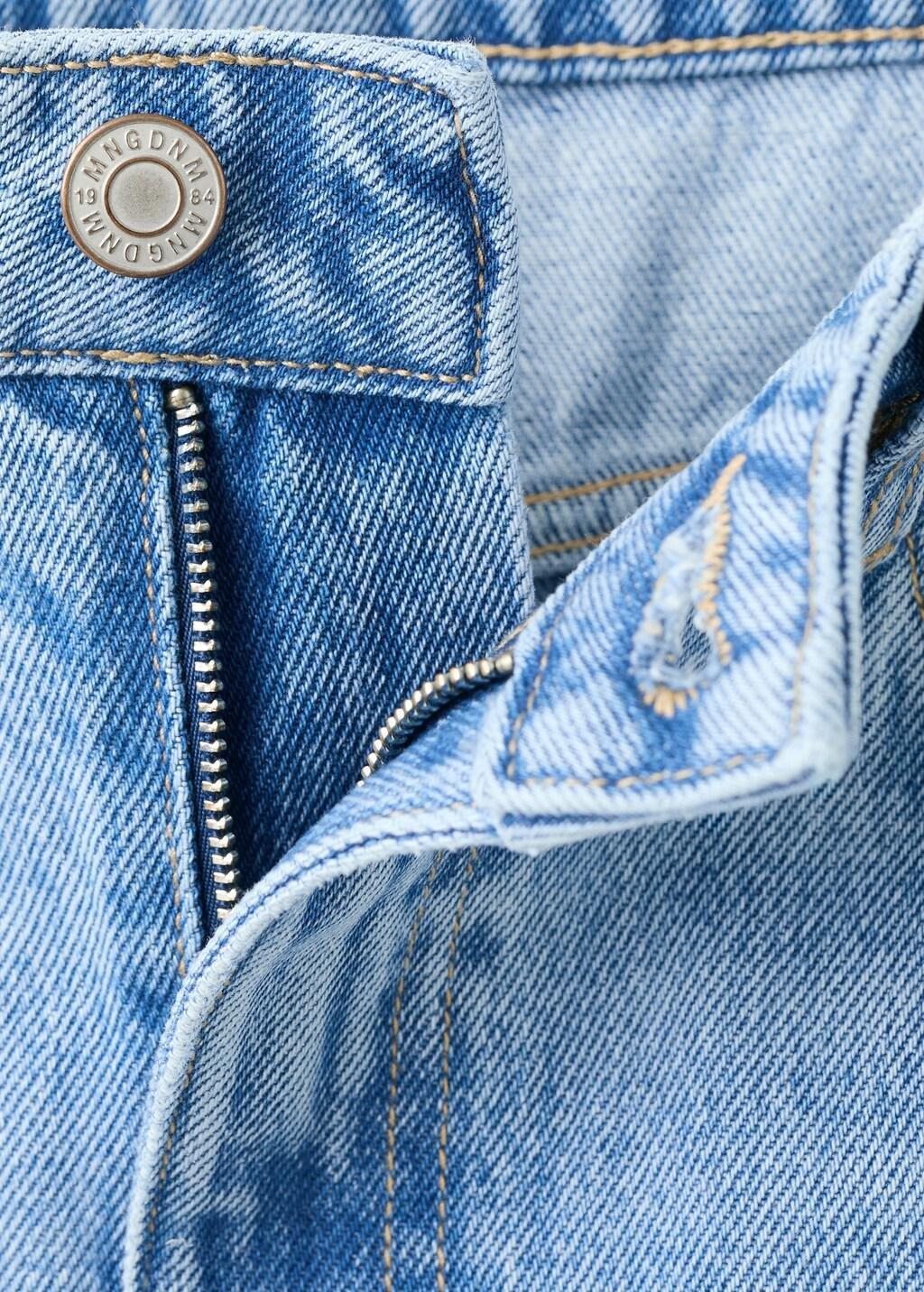 Blue High-Waisted Barrel Jeans, Open Blue, medium