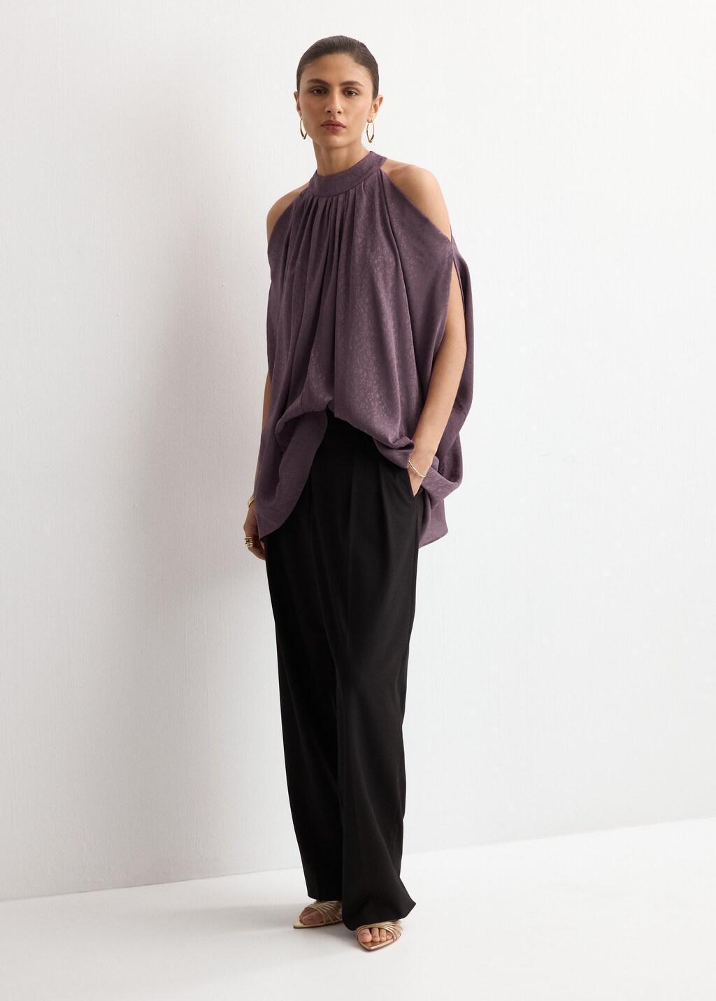 Purple Off-Shoulder Top, Medium Purple, large image number 0