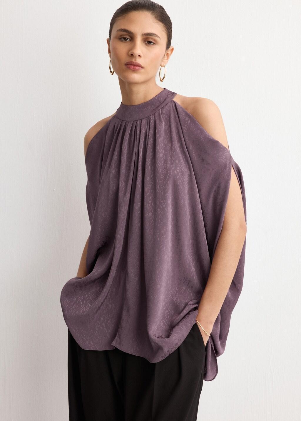 Purple Off-Shoulder Top, Medium Purple, large image number 3