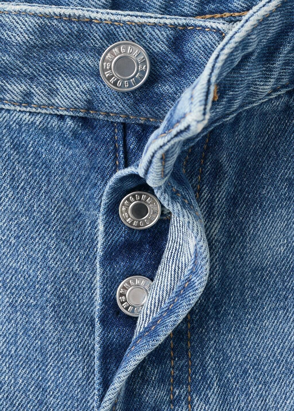 Blue Straight Low-Waist Jeans, Open Blue, large image number 1