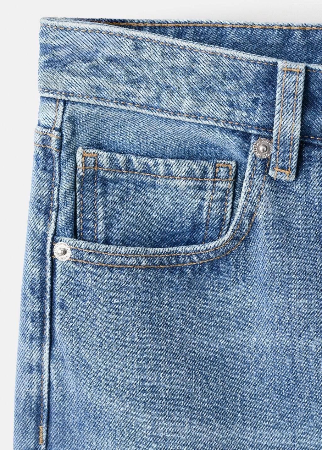 Blue Straight Low-Waist Jeans, Open Blue, large image number 5