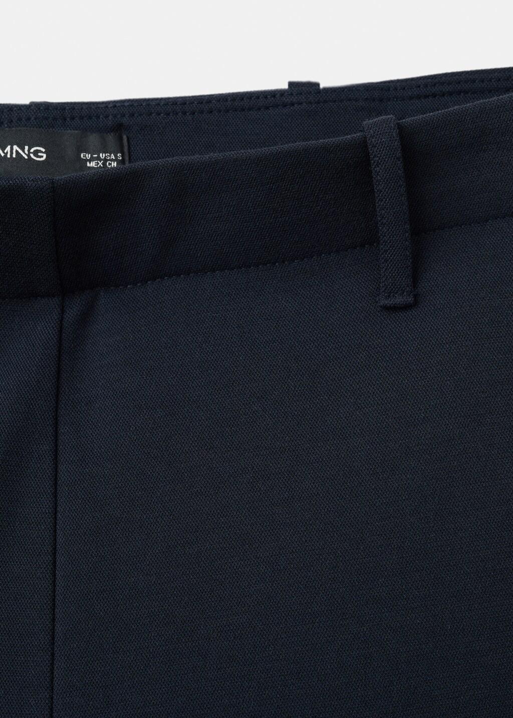 Navy Straight Lyocell Trousers, Navy, large image number 1