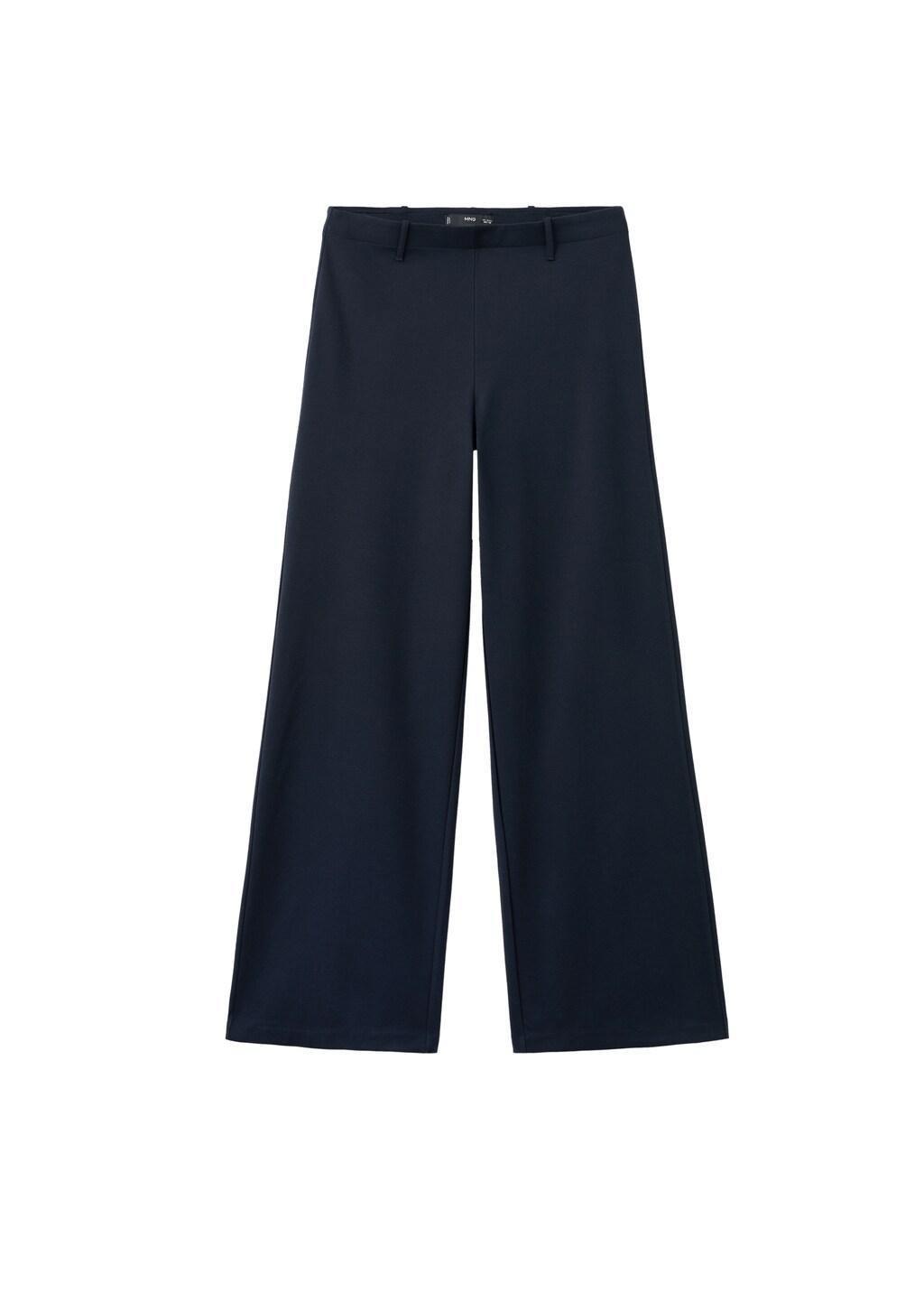 Navy Straight Lyocell Trousers, Navy, large image number 7