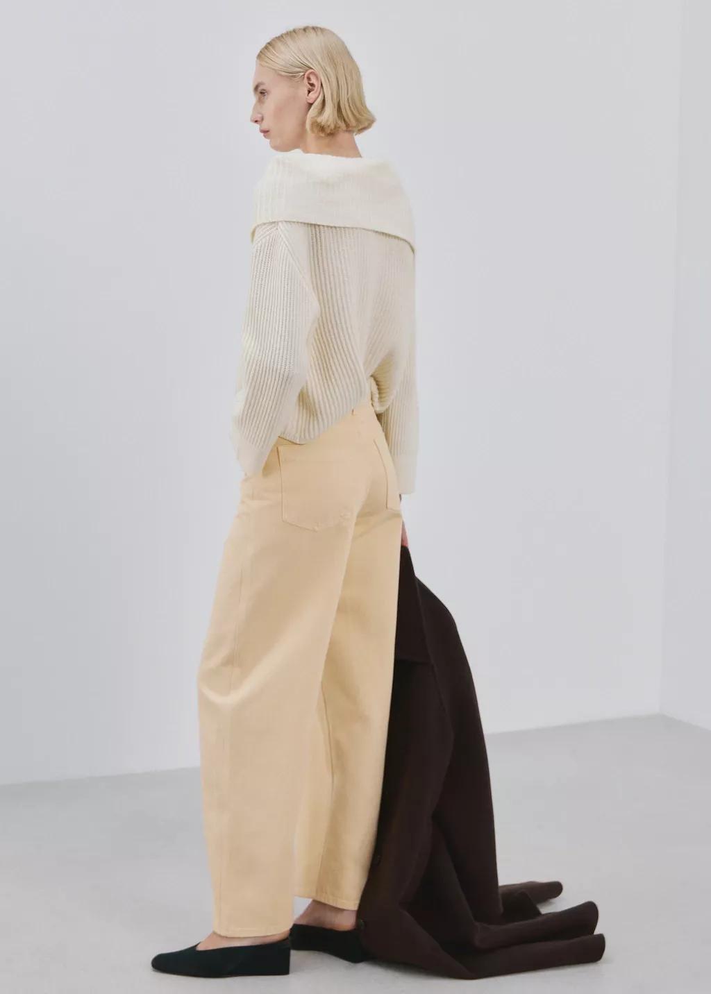 Yellow Mid-Rise Balloon Jeans, Yellow, large image number 2