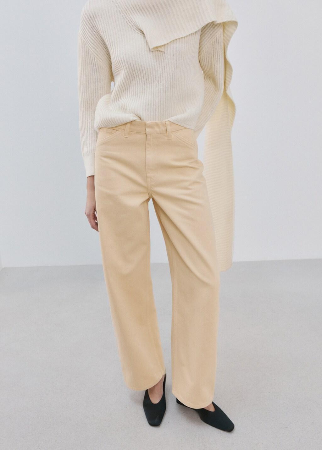 Yellow Mid-Rise Balloon Jeans, Yellow, large image number 3