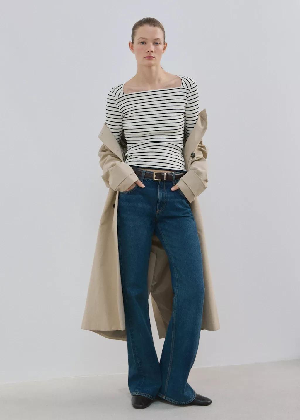 White Cotton Boat Neck T-Shirt, 0201_02, large image number 0