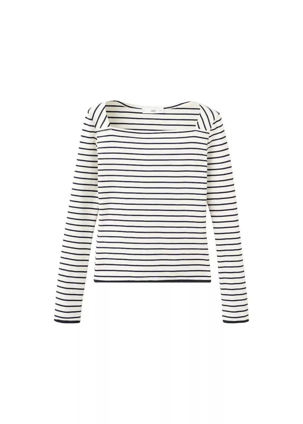 White Cotton Boat Neck T-Shirt, 0201_02, large image number 8