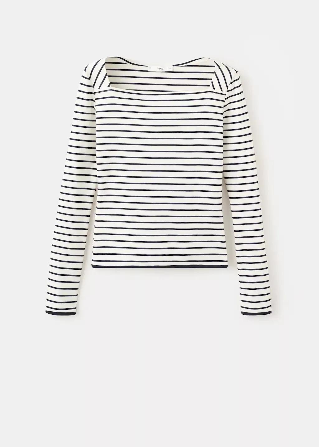 White Cotton Boat Neck T-Shirt, 0201_02, large image number 9