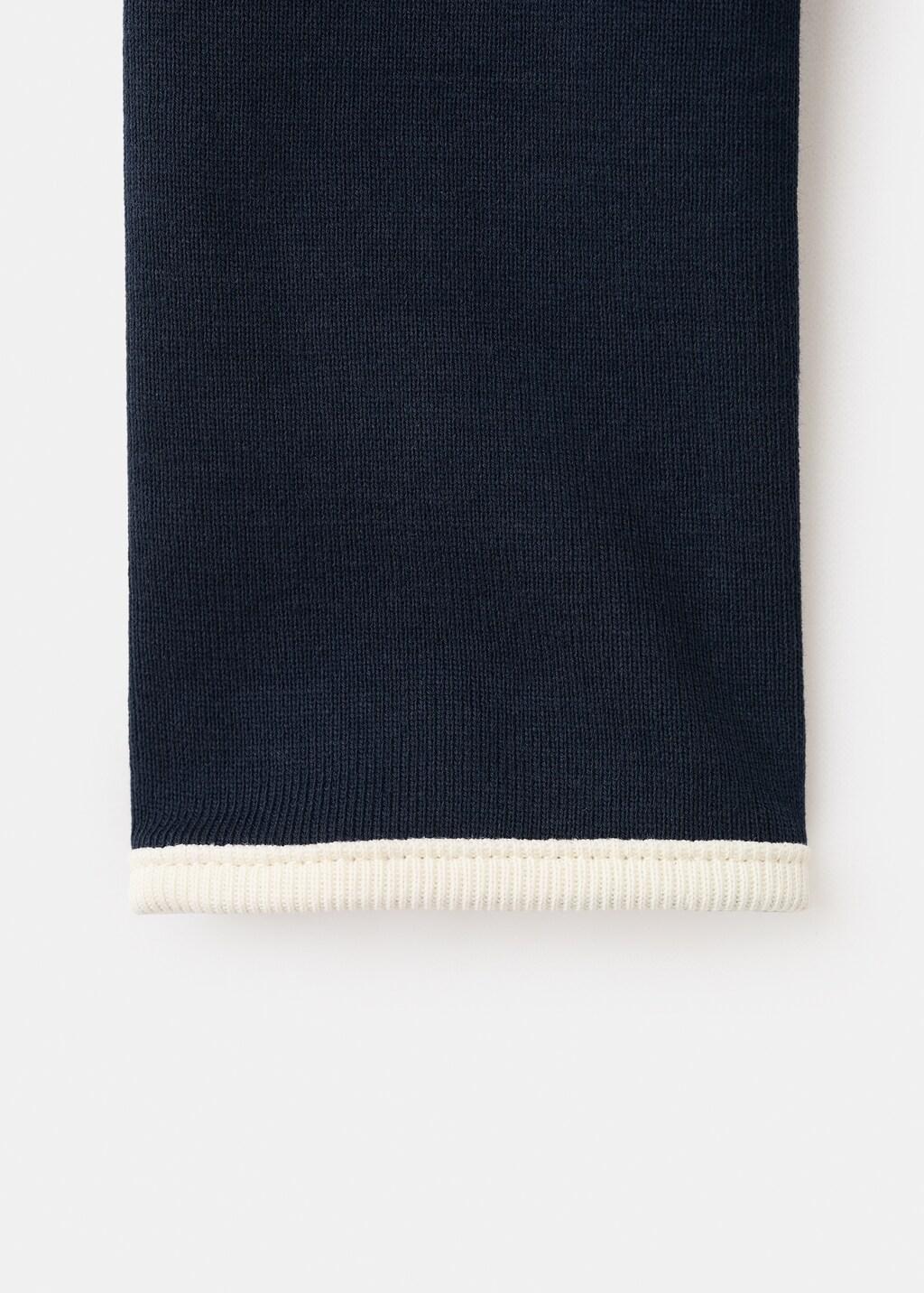 Navy Cotton Boat Neck T-Shirt, 0201_56, large image number 4