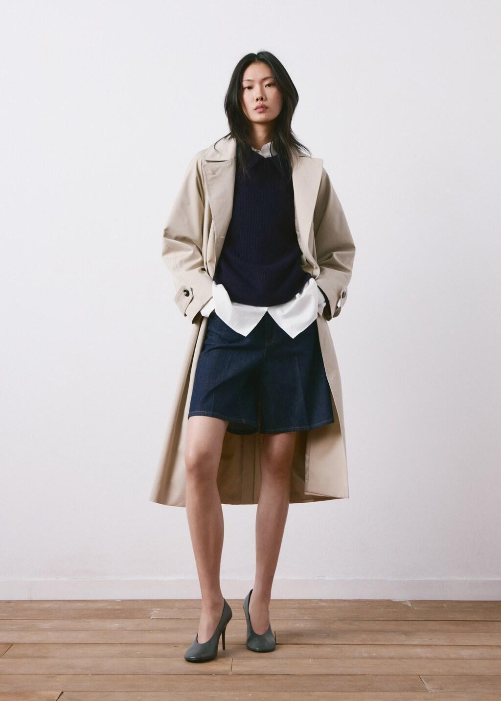 Navy Knitted Polo-Neck Sweater, Navy, large image number 0