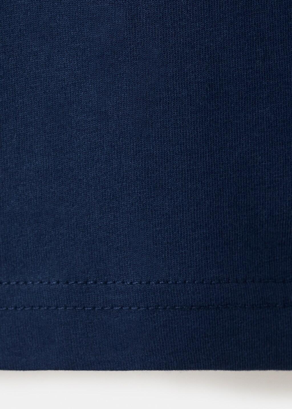 Navy V-Neck Cotton T-Shirt, Navy, large image number 5