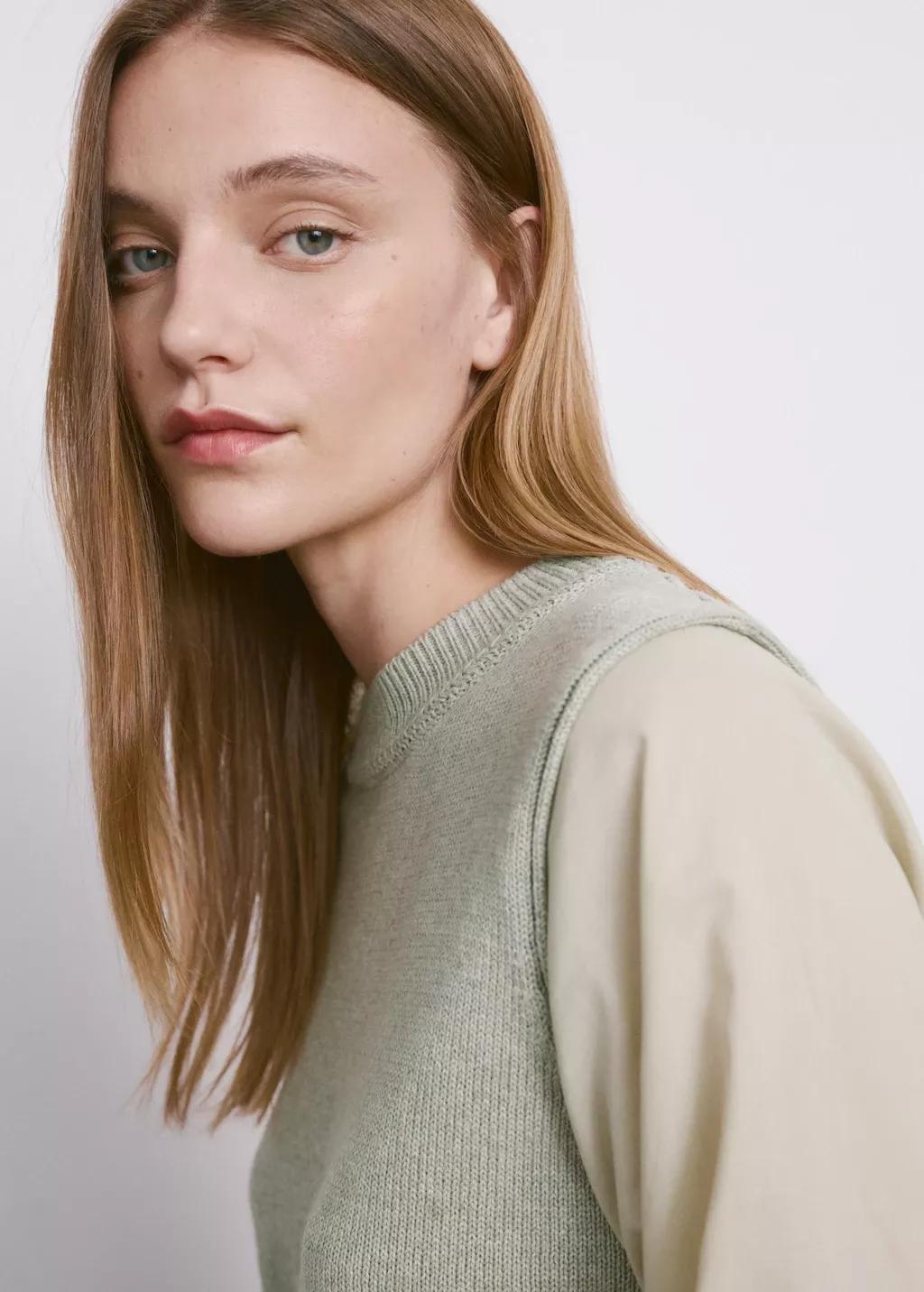 Green Combined Knitted Sweater, Turquoise - Aqua, large image number 4