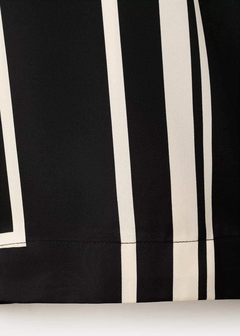 Black Satin Printed Trousers, Black, large image number 5