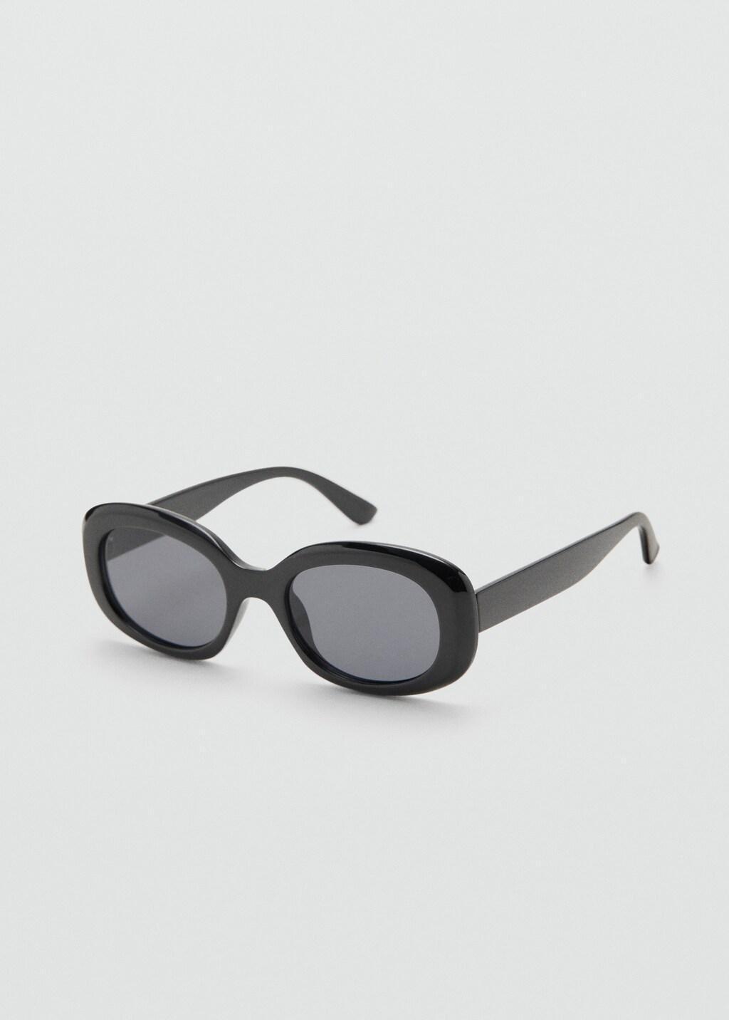Black Resin Frame Sunglasses, Black, medium