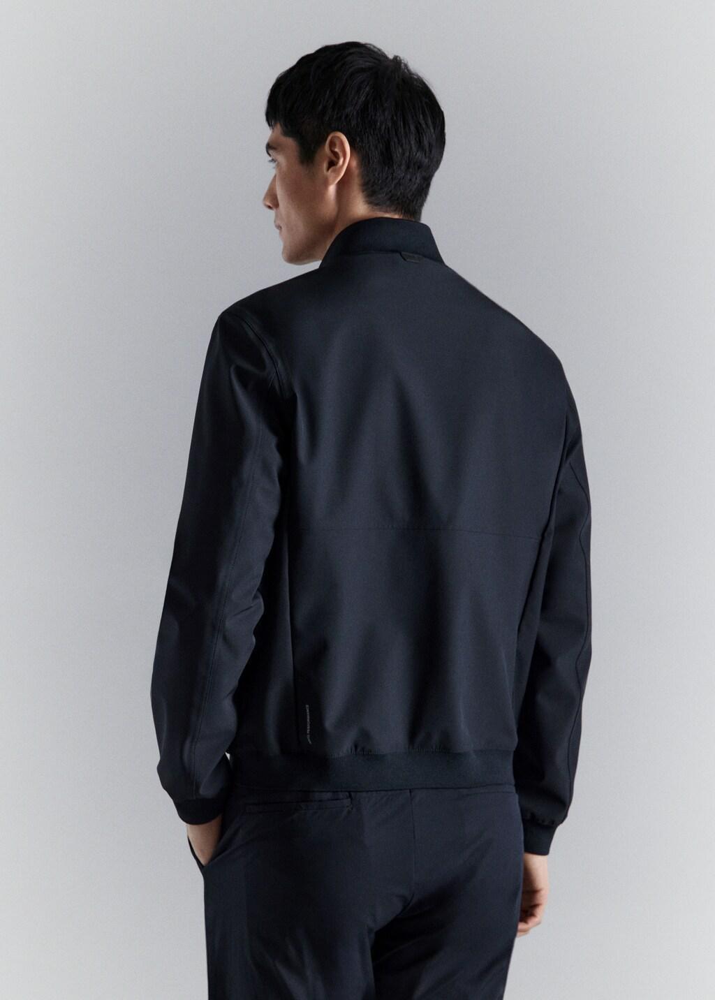 Navy Water-Repellent Bomber Jacket, Navy, large image number 2