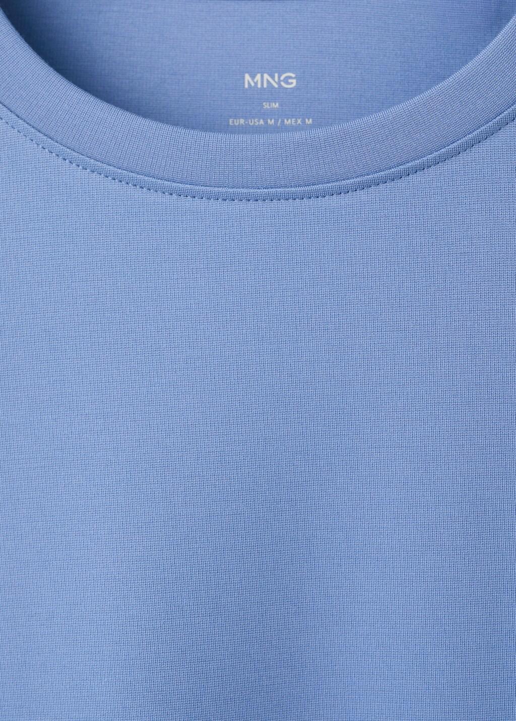 Blue Lt Pastel Slim-Fit Comfort Stretch T-Shirt, Light-Pastel Blue, large image number 1