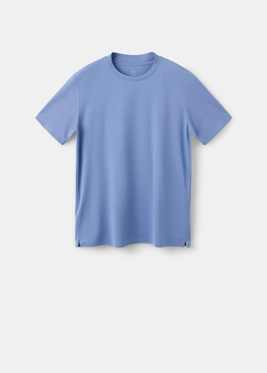 Blue Lt Pastel Slim-Fit Comfort Stretch T-Shirt, Light-Pastel Blue, large image number 7