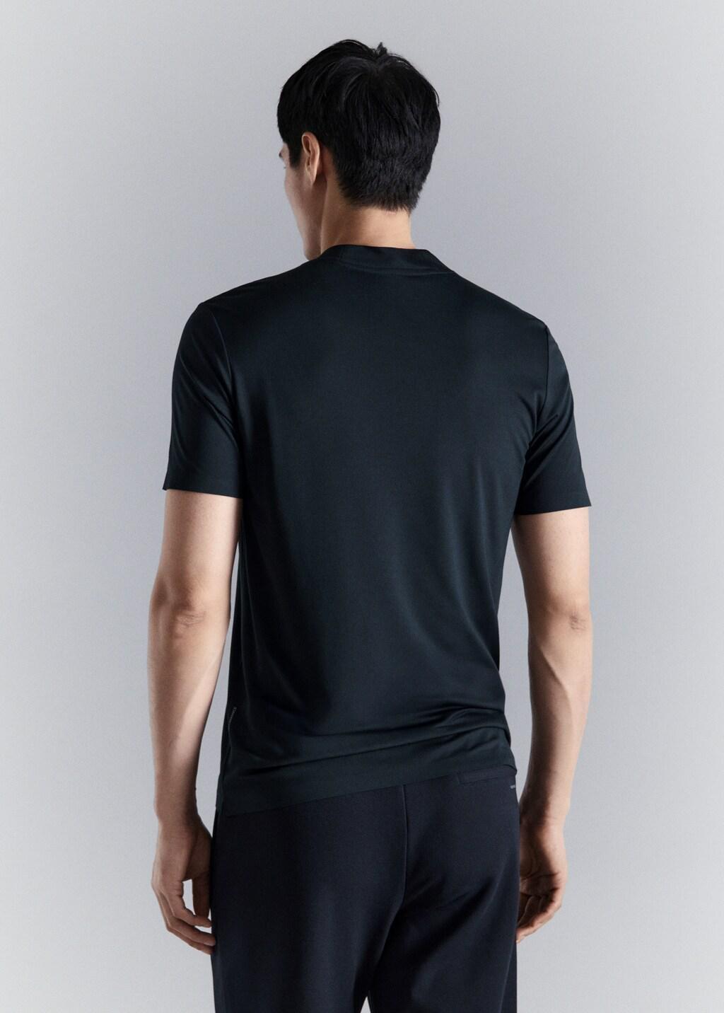 Navy Slim-Fit Comfort Stretch T-Shirt, Navy, large image number 2