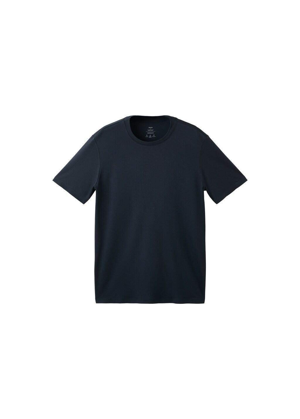 Navy Slim-Fit Comfort Stretch T-Shirt, Navy, large image number 6