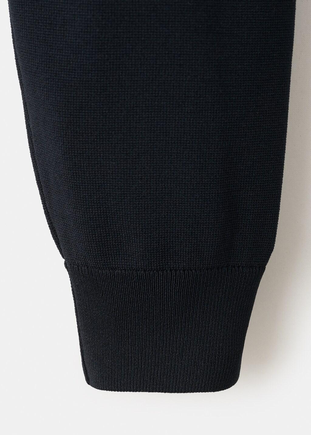 NAVY Combined bomber jacket in knit, Navy, large image number 5