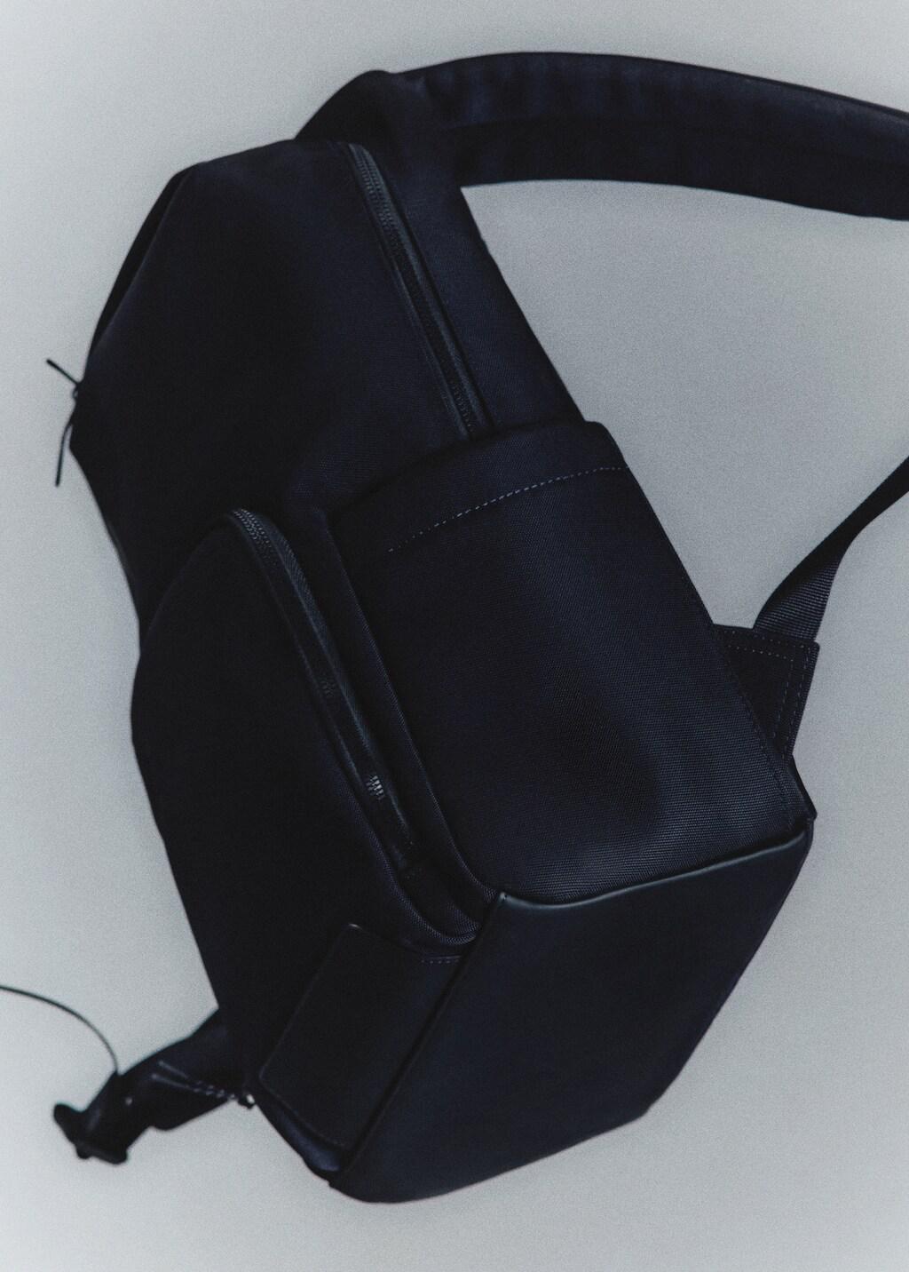 Navy Multifunctional Water-Repellent Backpack With Pockets, Navy, medium