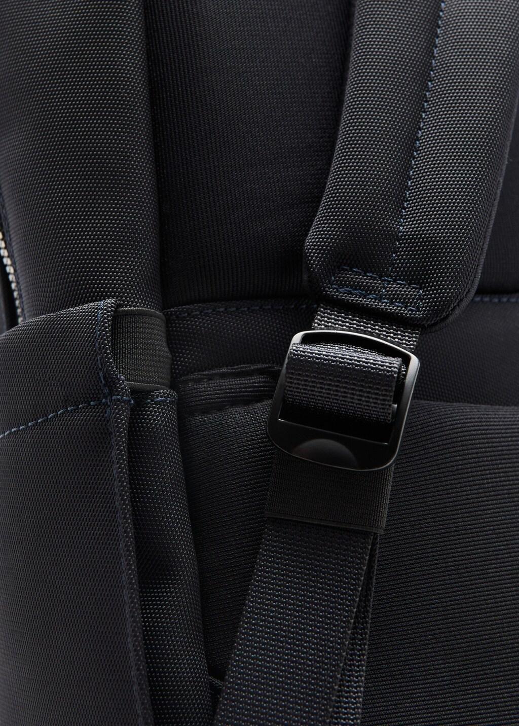 Navy Multifunctional Water-Repellent Backpack With Pockets, Navy, medium