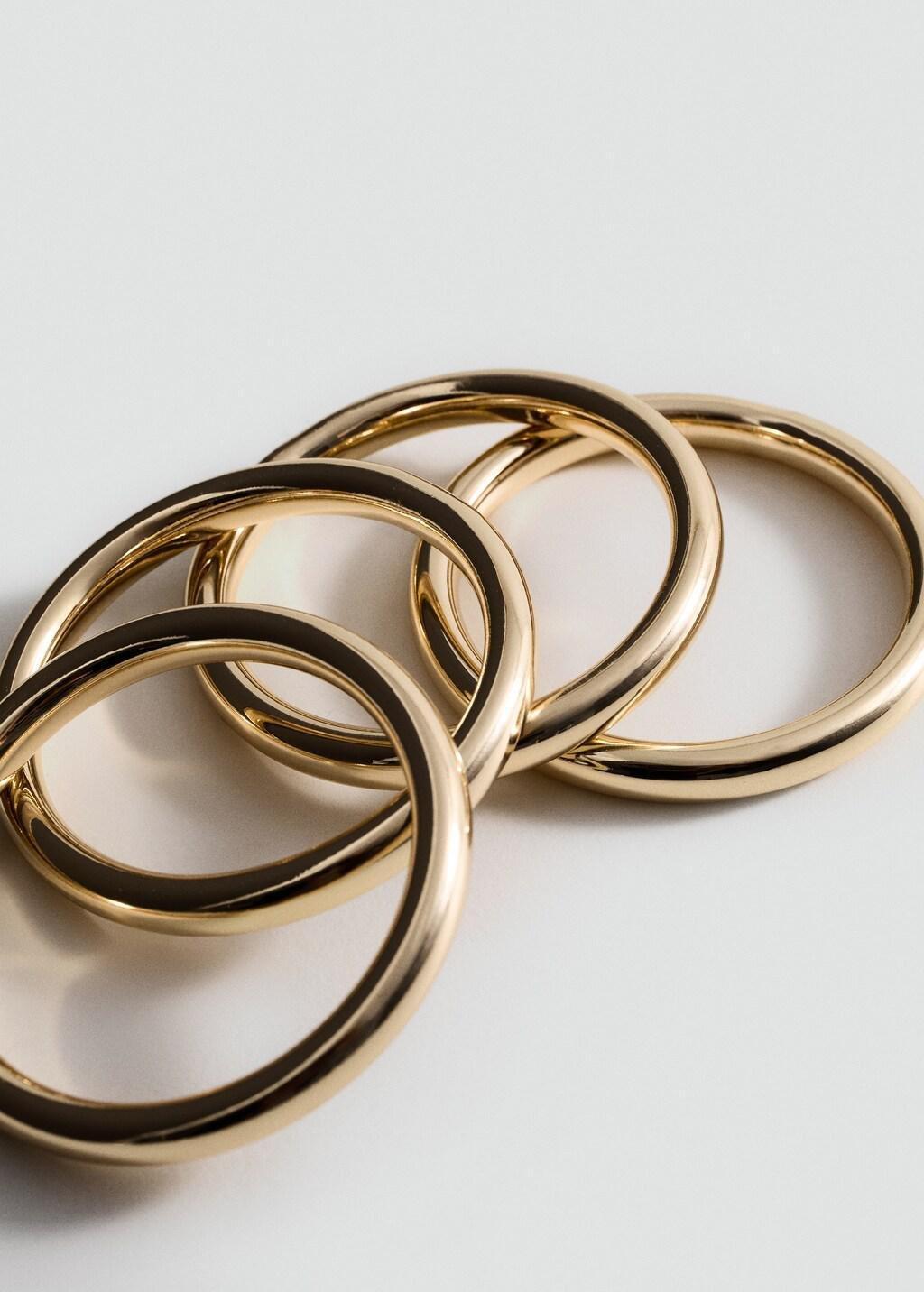 Gold Mixed Bracelet Set, Set Of 4, Gold, large image number 1