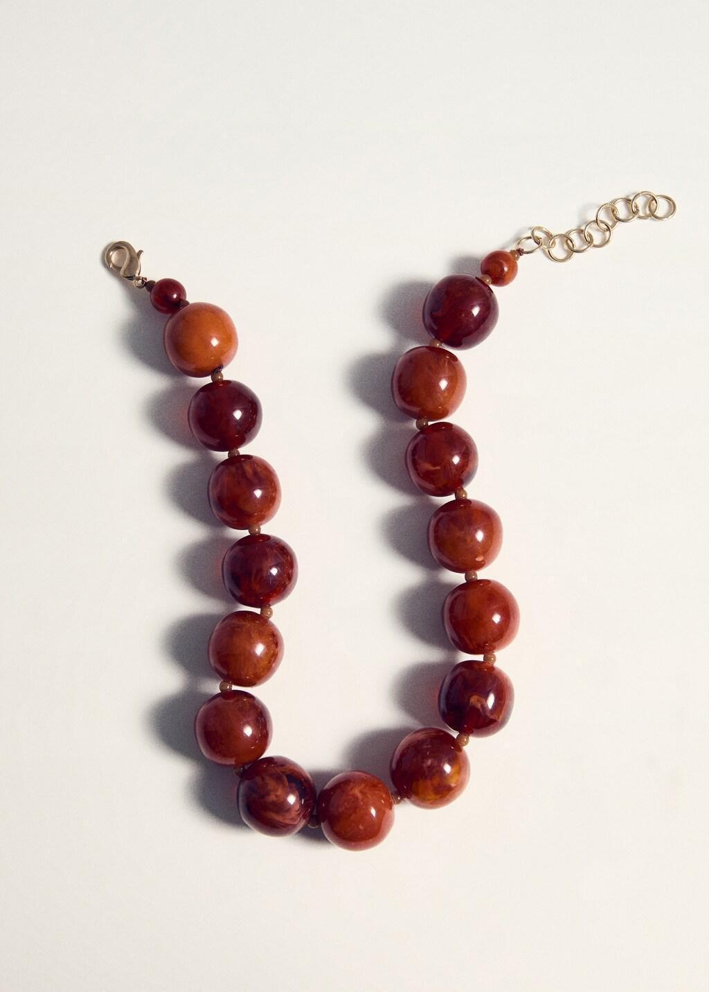 Russet Maxi Ball Necklace, Rust - Copper, large image number 2