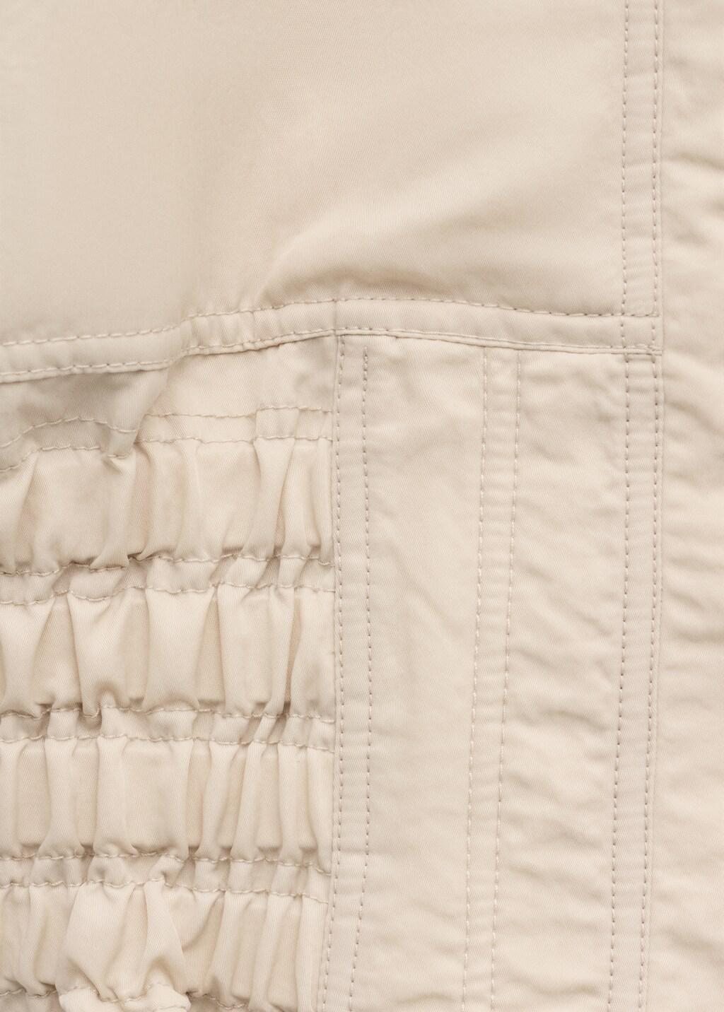 Grey Lt Pastel Oversized Jacket With Gathered Waist, Light Pastel Grey, large image number 5