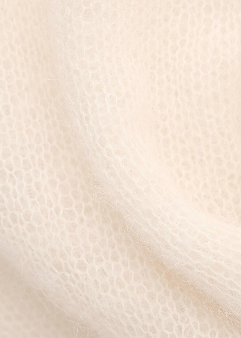 Beige Semi-Transparent Alpaca Sweater, Light Beige, large image number 1