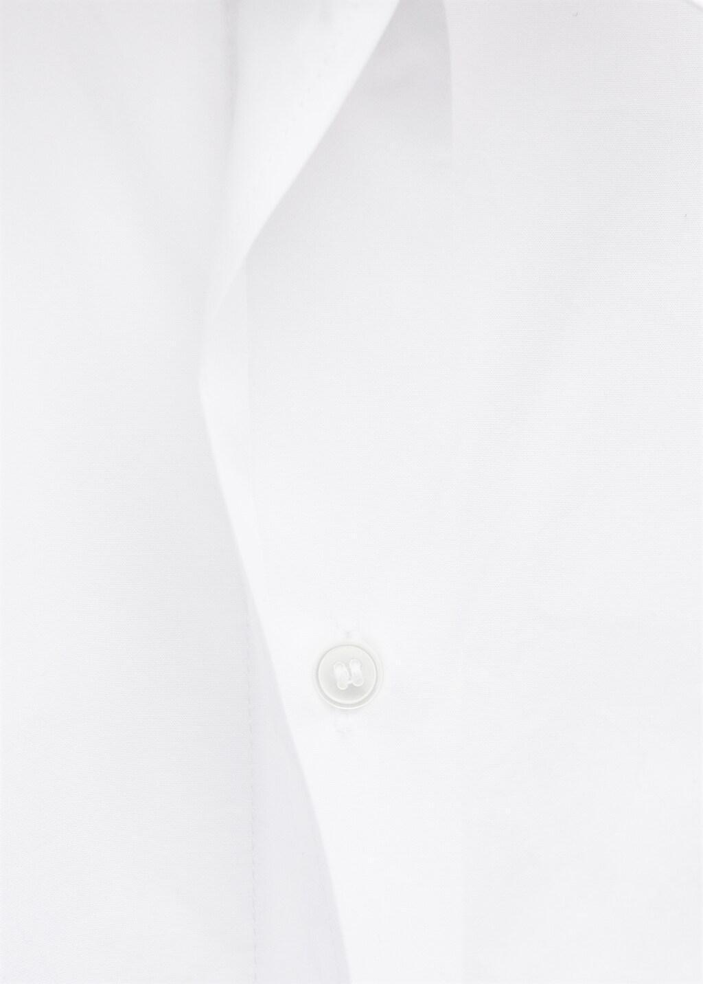 White Three-Quarter Sleeve Button-Down Shirt, White, large image number 5