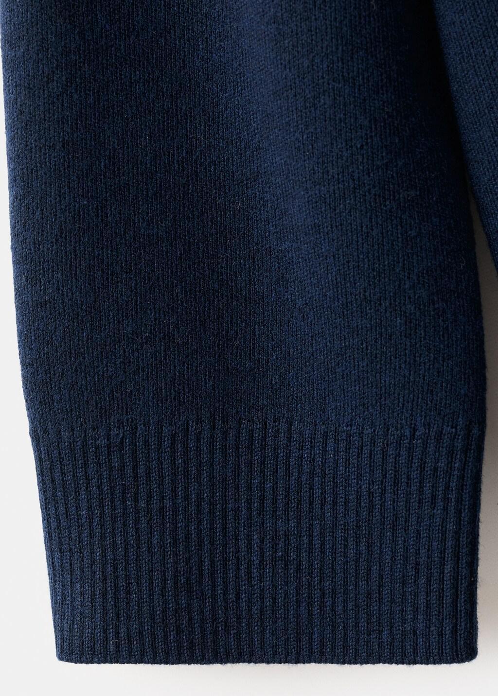 Navy V-Neck Knitted Cardigan, Navy, large image number 5