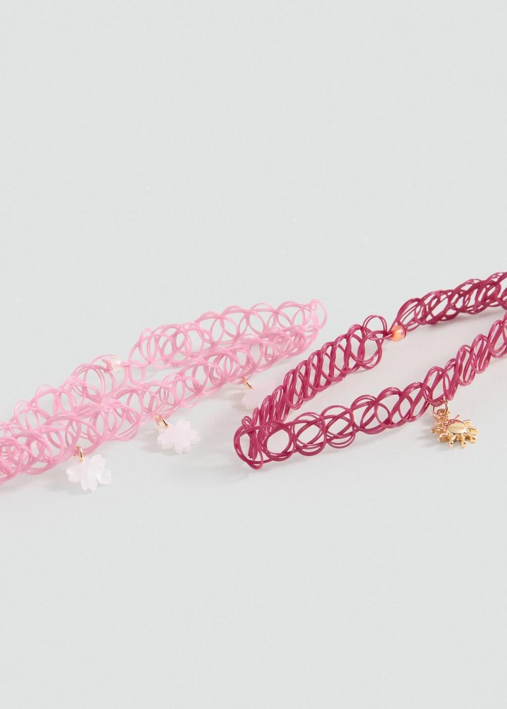 Red 2 Chokers Pack, Kids Girl, Medium Red, large image number 0