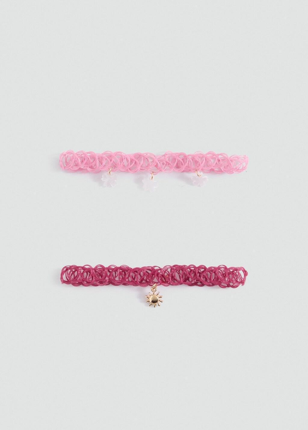 Red 2 Chokers Pack, Kids Girl, Medium Red, large image number 2