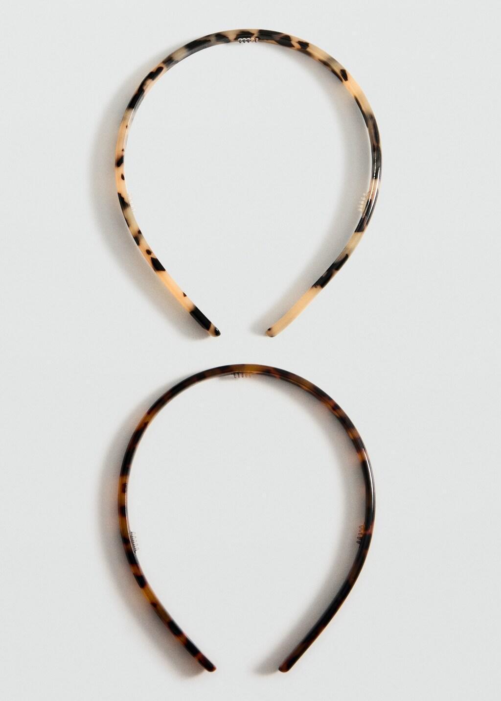 Brown Rigid Headbands, Set Of 2, Brown, large image number 2