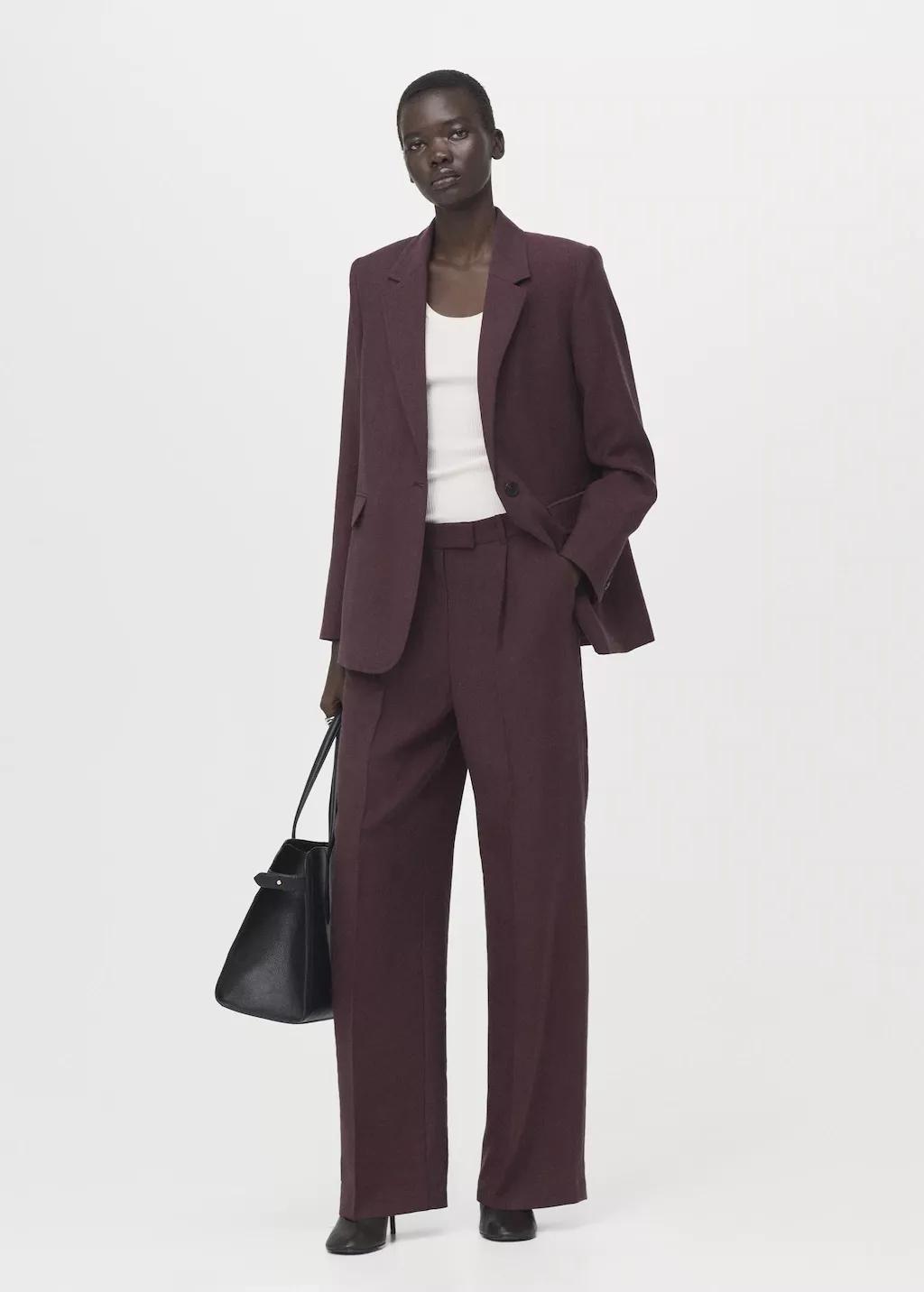 Purple Lyocell Suit Blazer, Medium Purple, medium