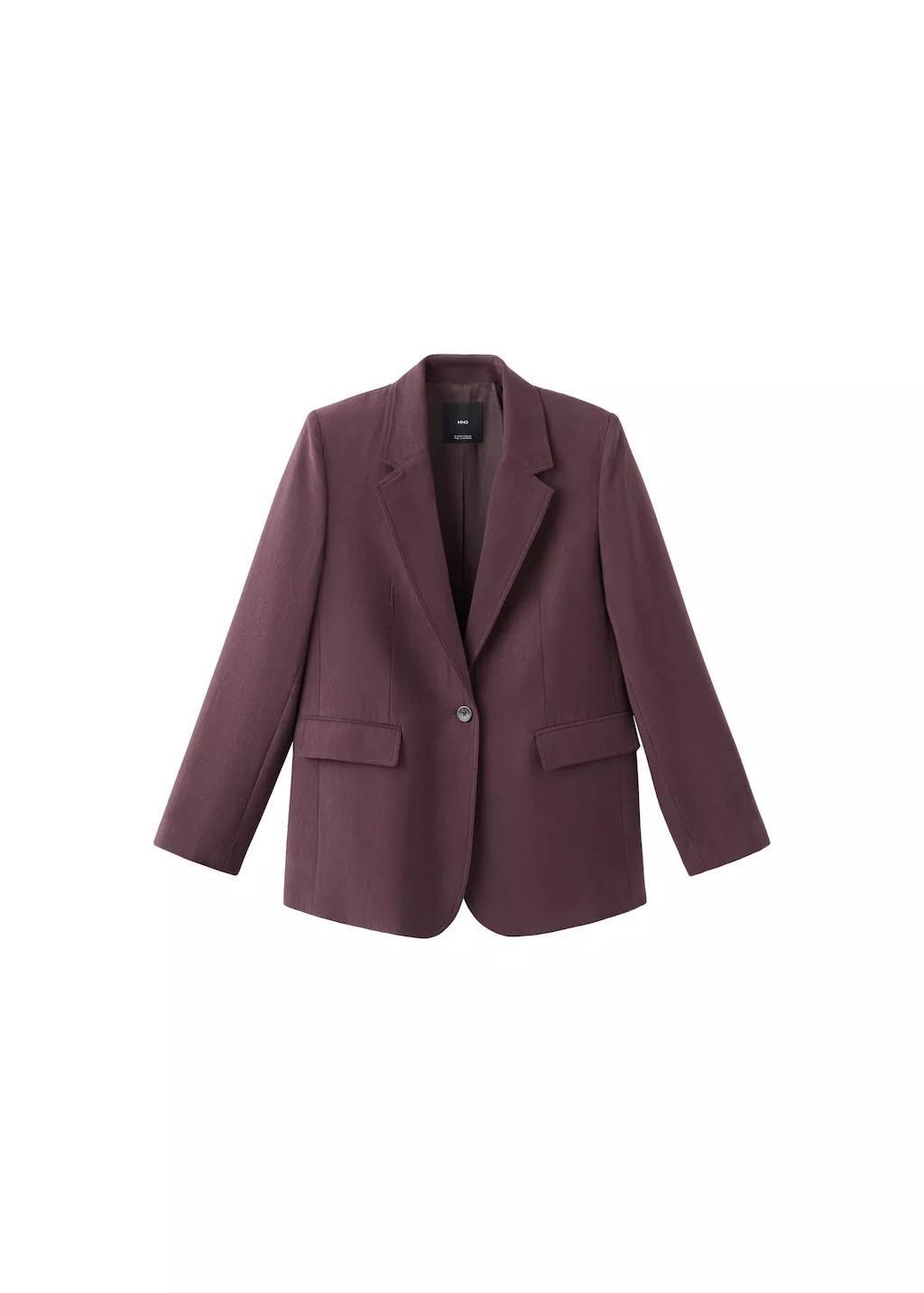Purple Lyocell Suit Blazer, Medium Purple, large image number 7