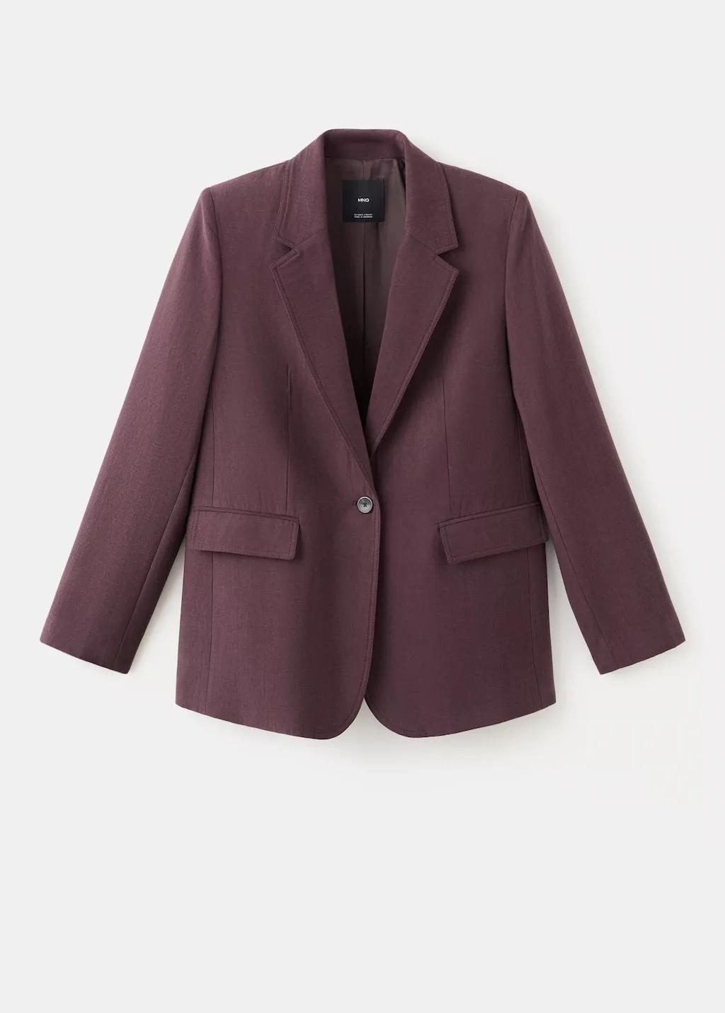 Purple Lyocell Suit Blazer, Medium Purple, large image number 8