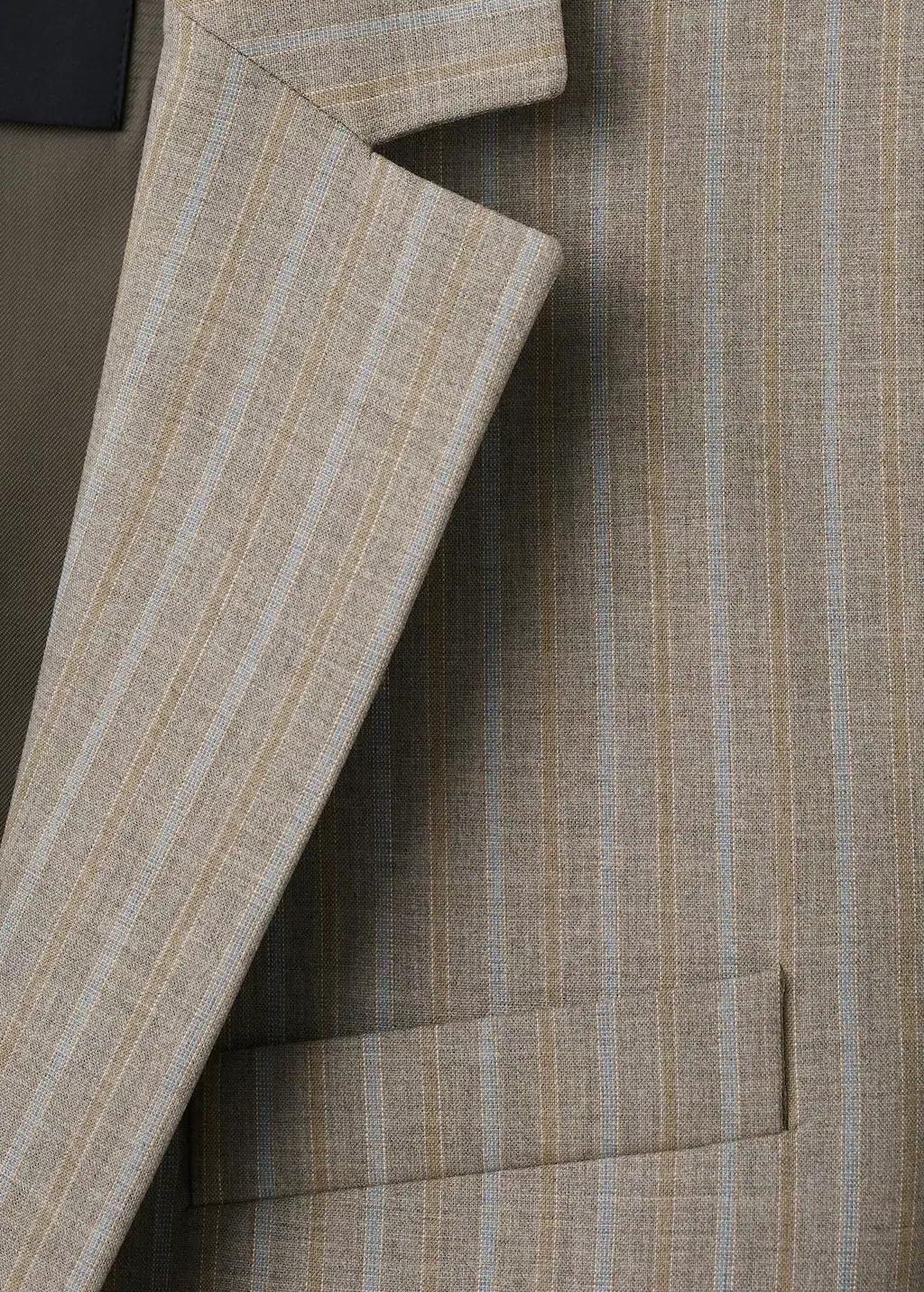 Brown Wool-Blend Suit Blazer, Medium Brown, large image number 1