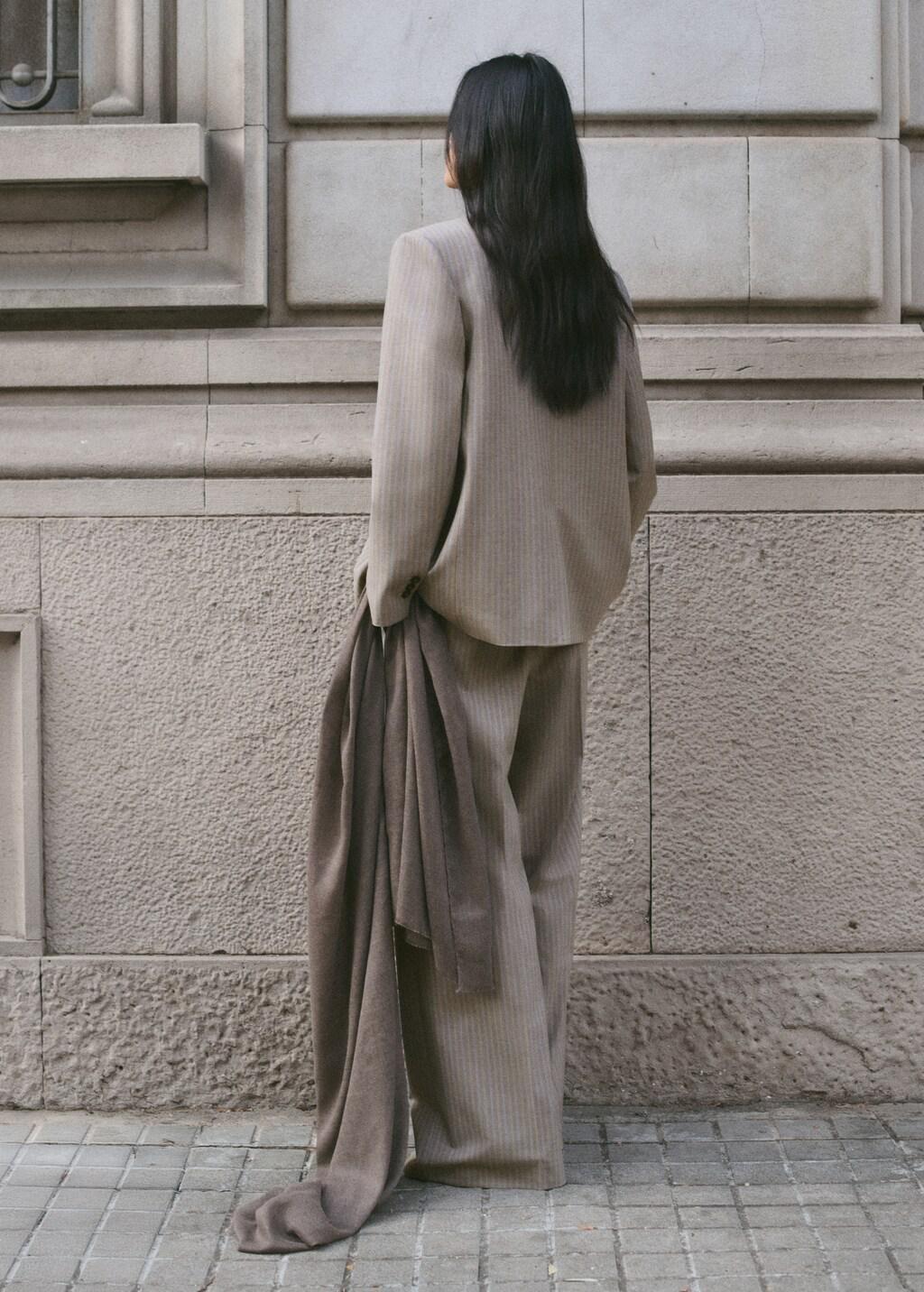 Brown Wool-Blend Suit Blazer, Medium Brown, medium