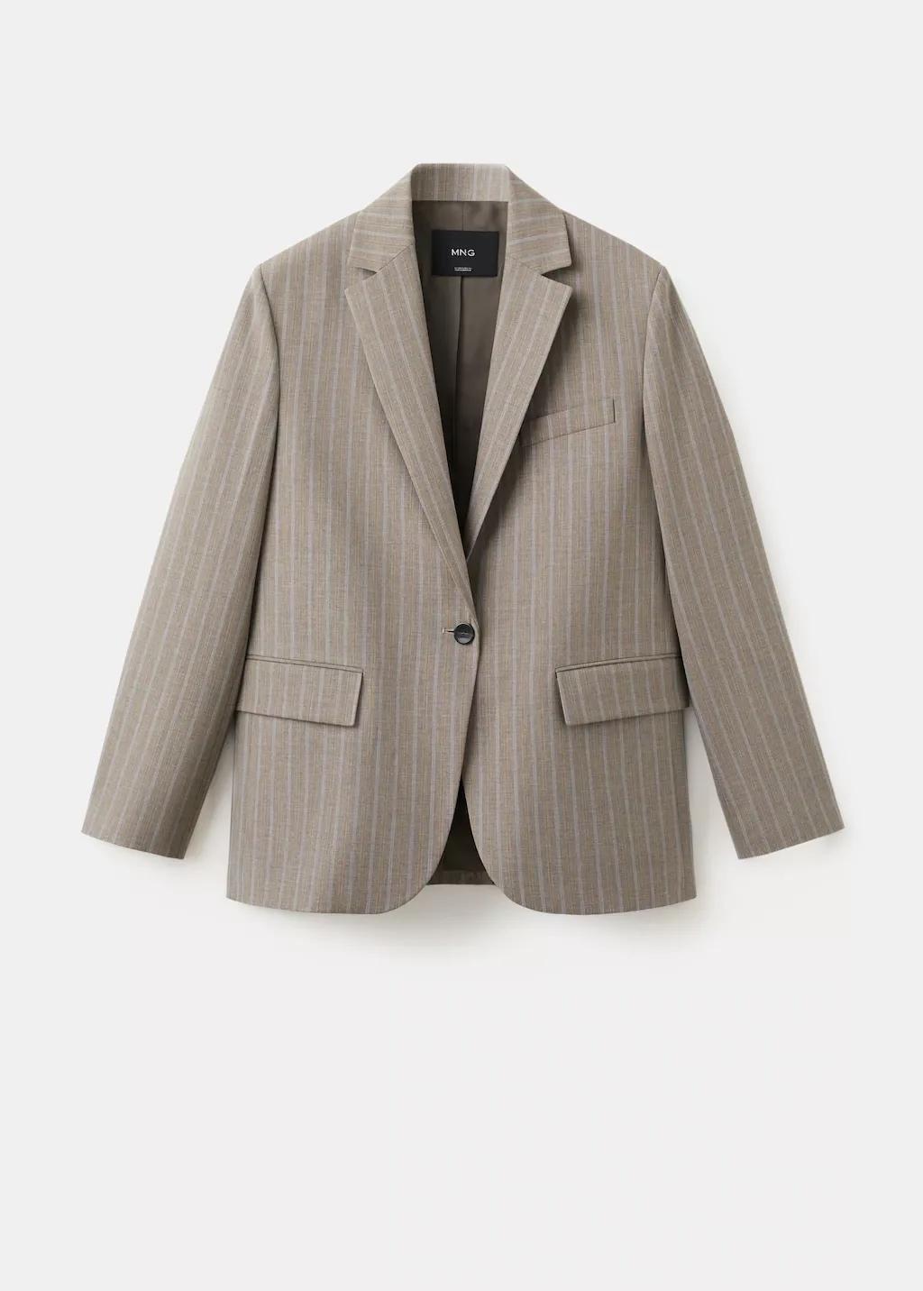 MEDIUM BROWN Wool-blend suit blazer, Medium Brown, large image number 6