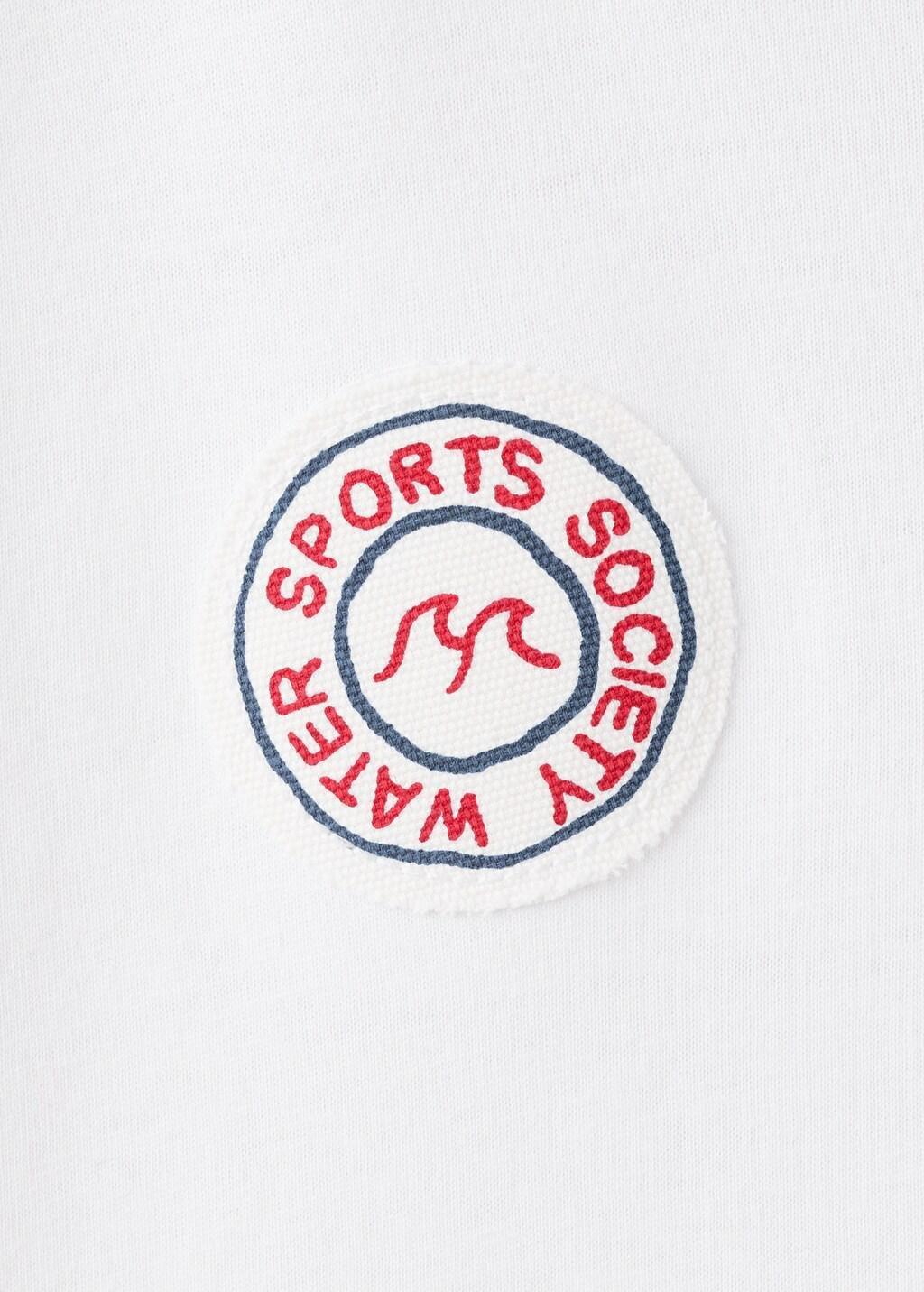 White Printed Cotton-Blend T-Shirt, Kids Boy, White, large image number 0