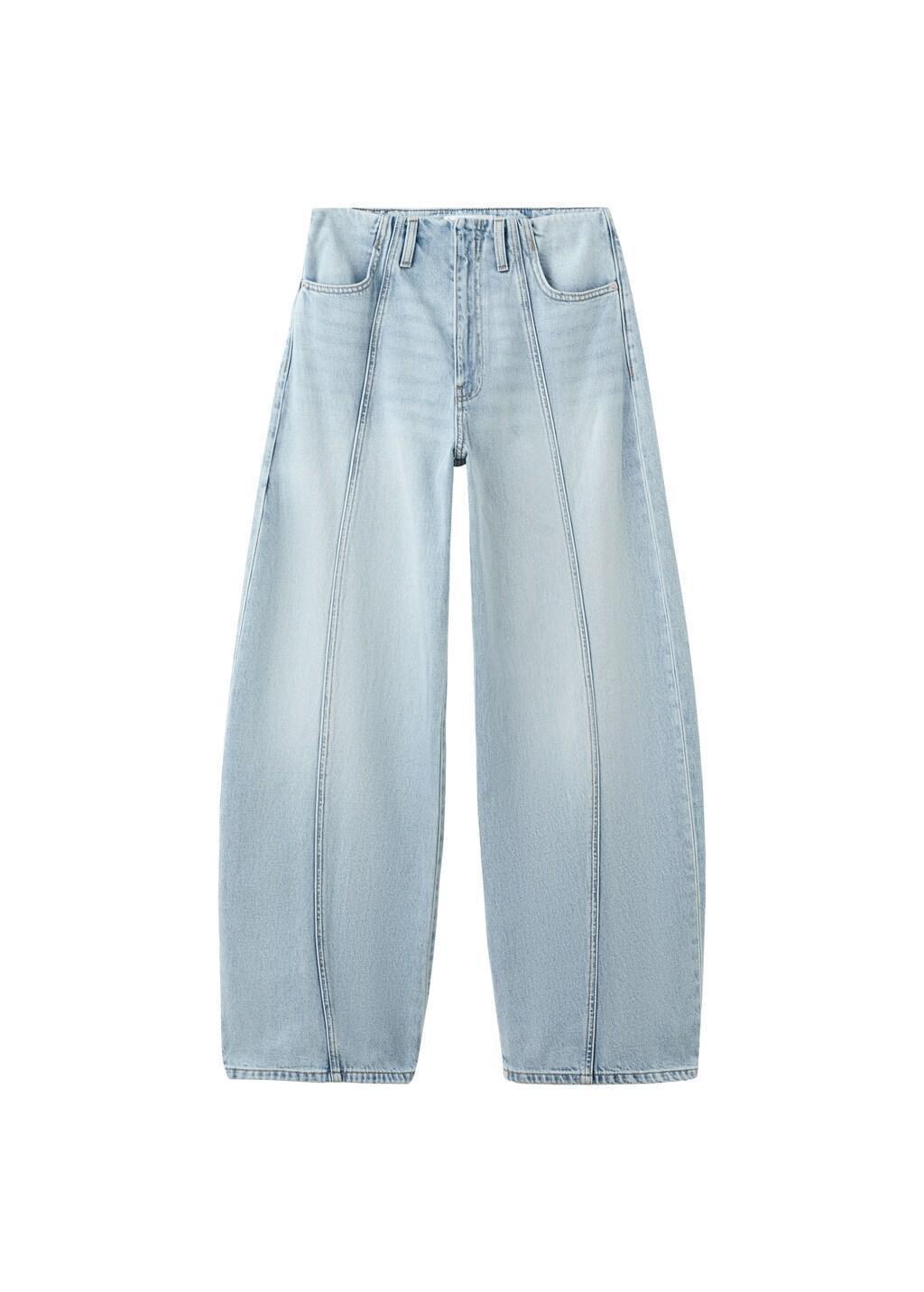 Blue Balloon Seam Jeans, Open Blue, large image number 7