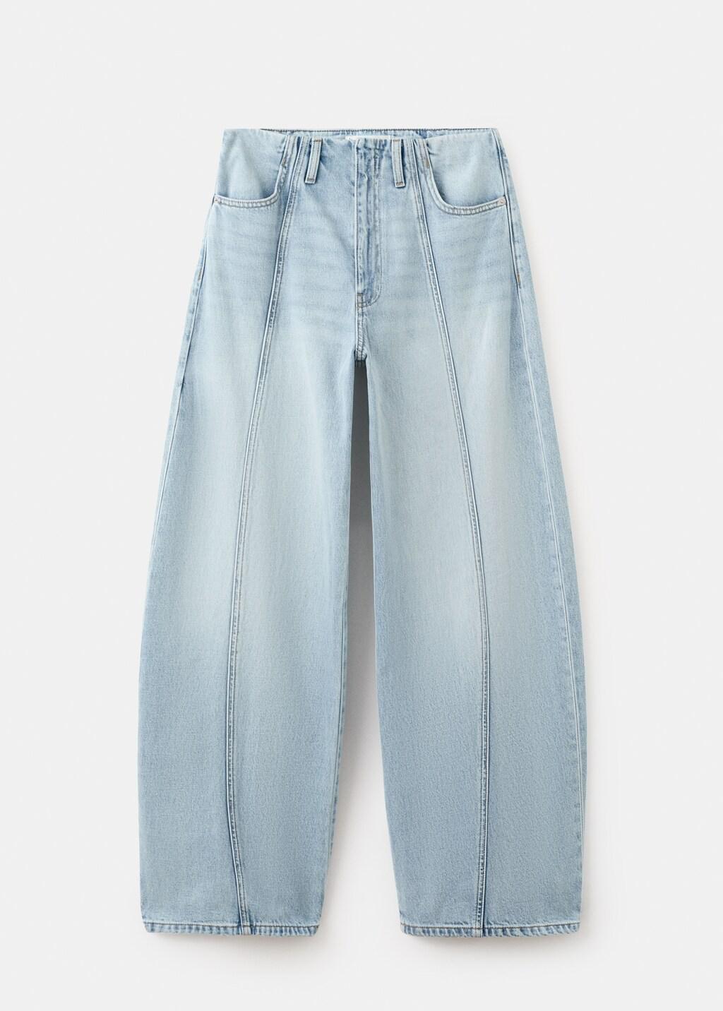Blue Balloon Seam Jeans, Open Blue, large image number 8