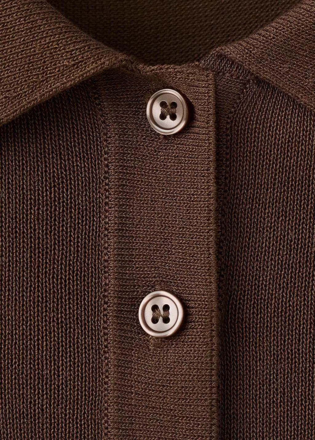 Brown Knitted Polo-Neck Sweater, 0201_32, large image number 1